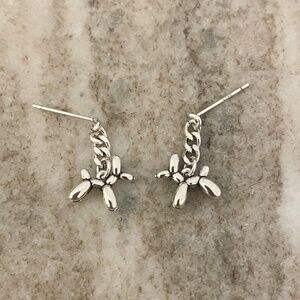 925 Sterling Silver Balloon Animal Earrings Cute Dog Earrings Small Earrings
